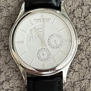 KennethColeReaction Leather & Stainless Watch(Men)
